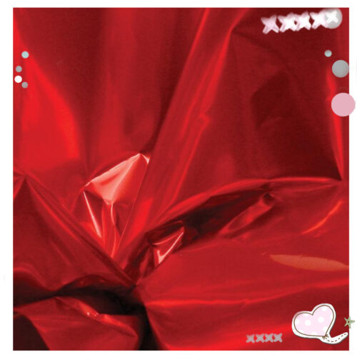 A4 - 5 FEUILLES TRANSFERT METALLIQUE ROUGE