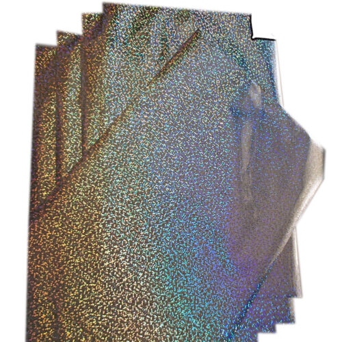 A4 - 5 FEUILLES TRANSFERT HOLOGRAMME ARGENT