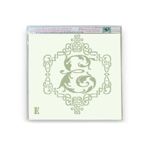 POCHOIR MONOGRAMME E