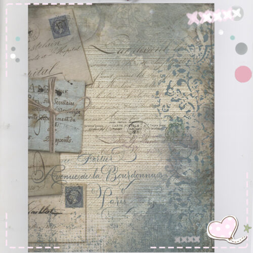 Feuille A4 BLEU CARTES POSTALES