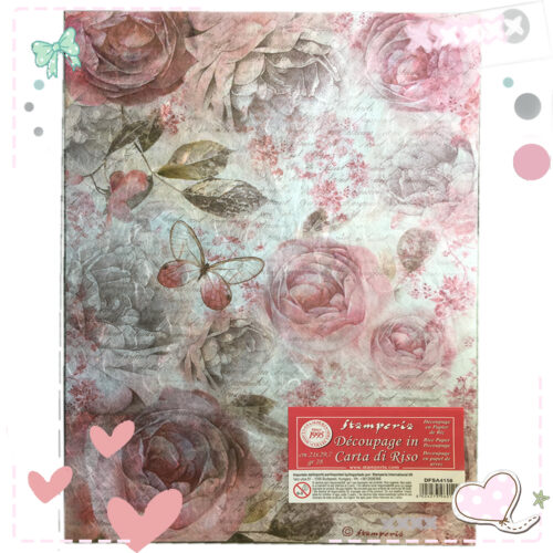 Feuille A4 - Shabby Roses