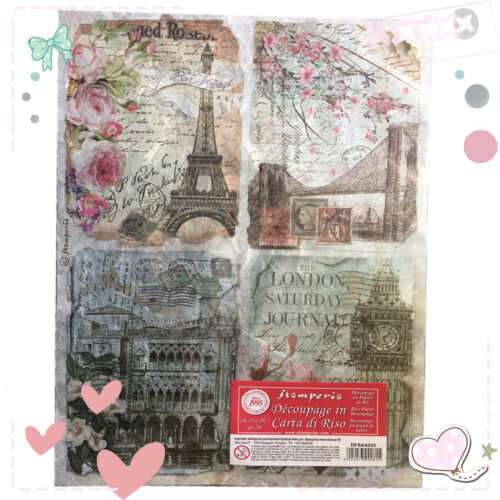 Feuille A4 - Cartes Postales du Monde