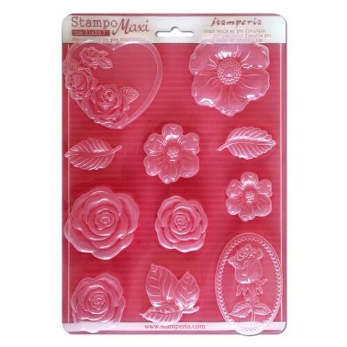 Moule en pvc souple taille A4 - Rose