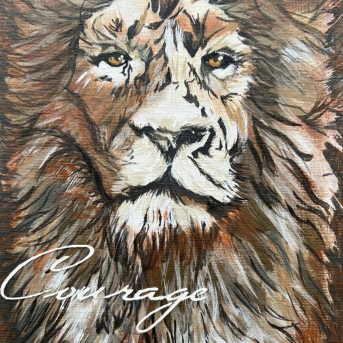 Toile Canvas A4 Lion