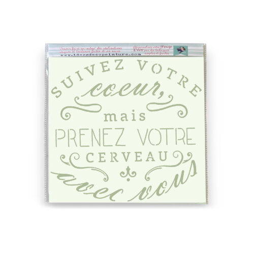 Pochoir Suivre Coeur