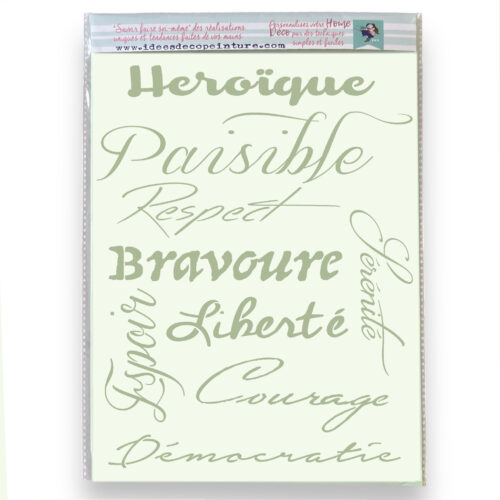 POCHOIR COURAGE